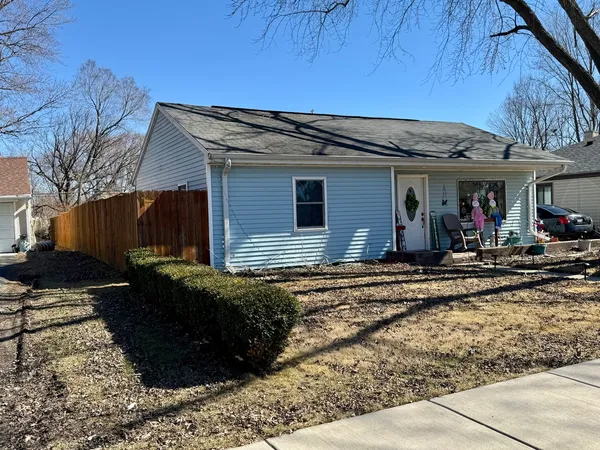 a view of a house with a patio