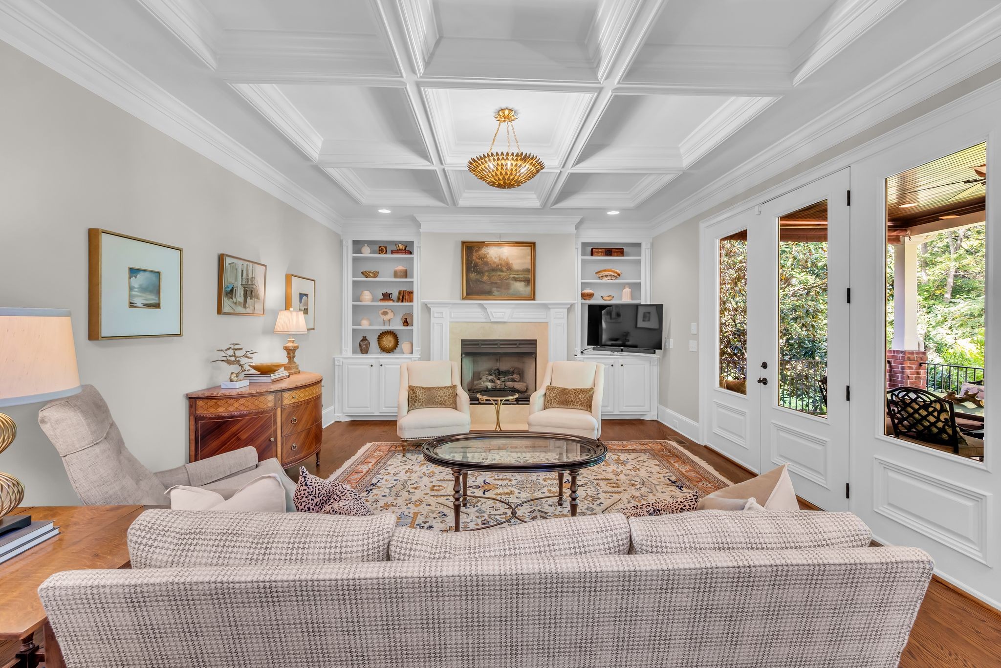2449 Durham Manor Drive Franklin, TN 37064 - Photo 20 of 88 a living room with furniture and a fireplace