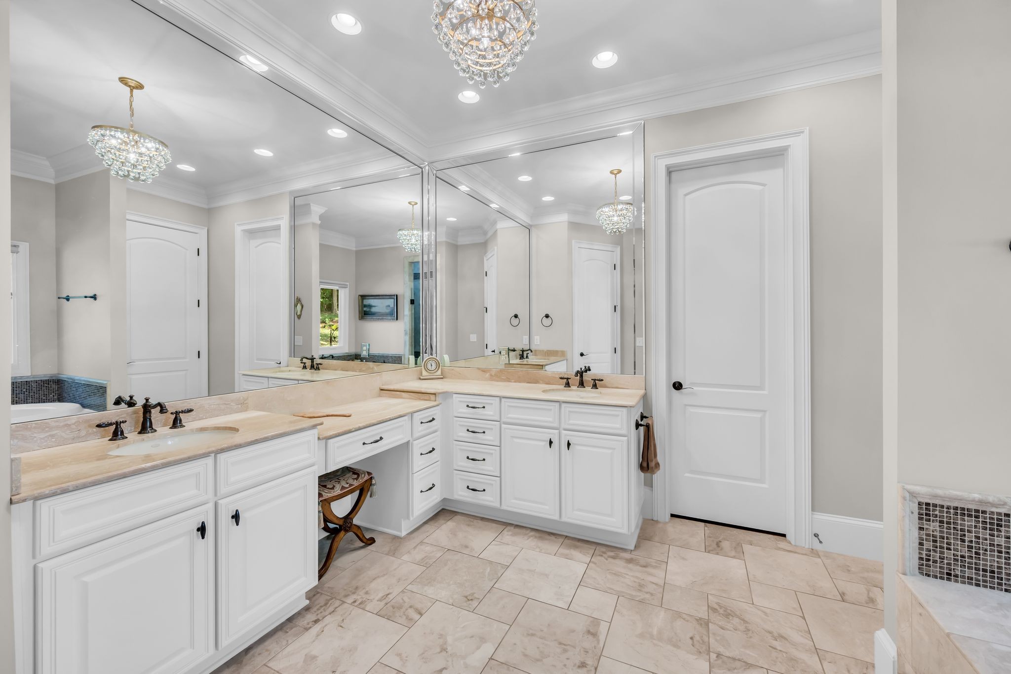 2449 Durham Manor Drive Franklin, TN 37064 - Photo 35 of 88 a spacious bathroom with a granite countertop sink mirror and a