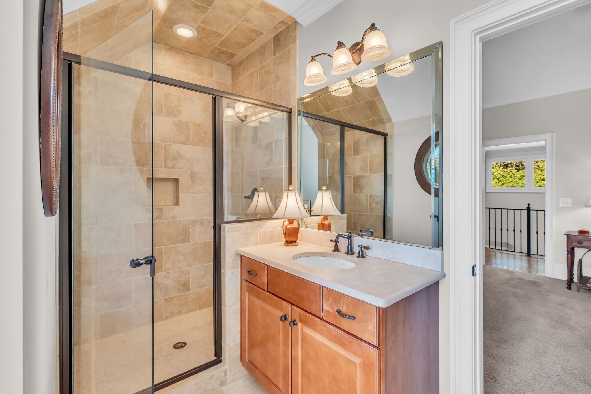 2449 Durham Manor Drive Franklin, TN 37064 - Photo 47 of 88 a bathroom with a sink vanity and a mirror