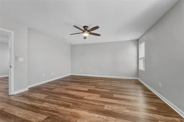 a view of a room with an empty space