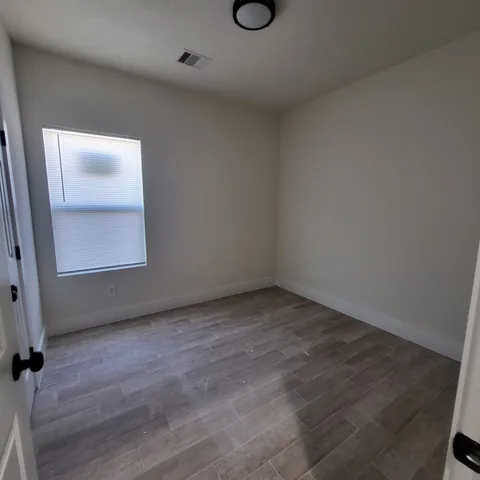 an empty room with a window