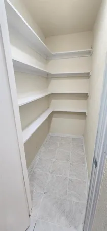 a close up view of a closet