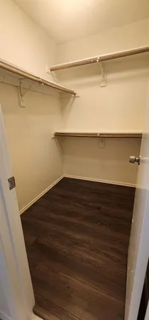 a view of small space with empty racks