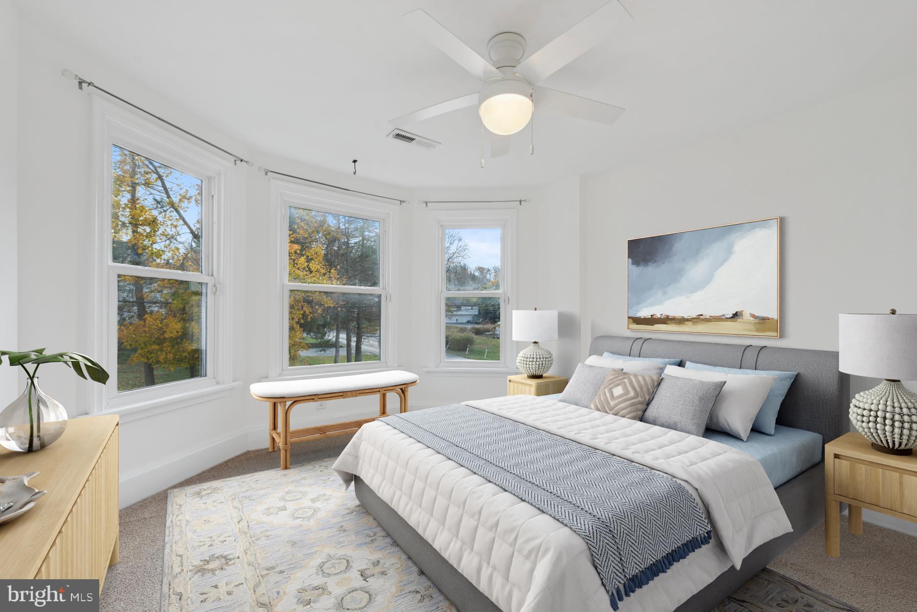 92 Embreeville Road Downingtown, PA 19335 - Photo 17 of 30 a bedroom with a bed and a large window