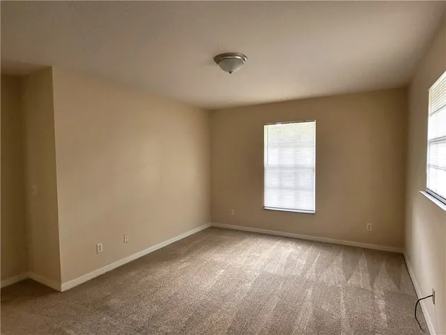 an empty room with a window