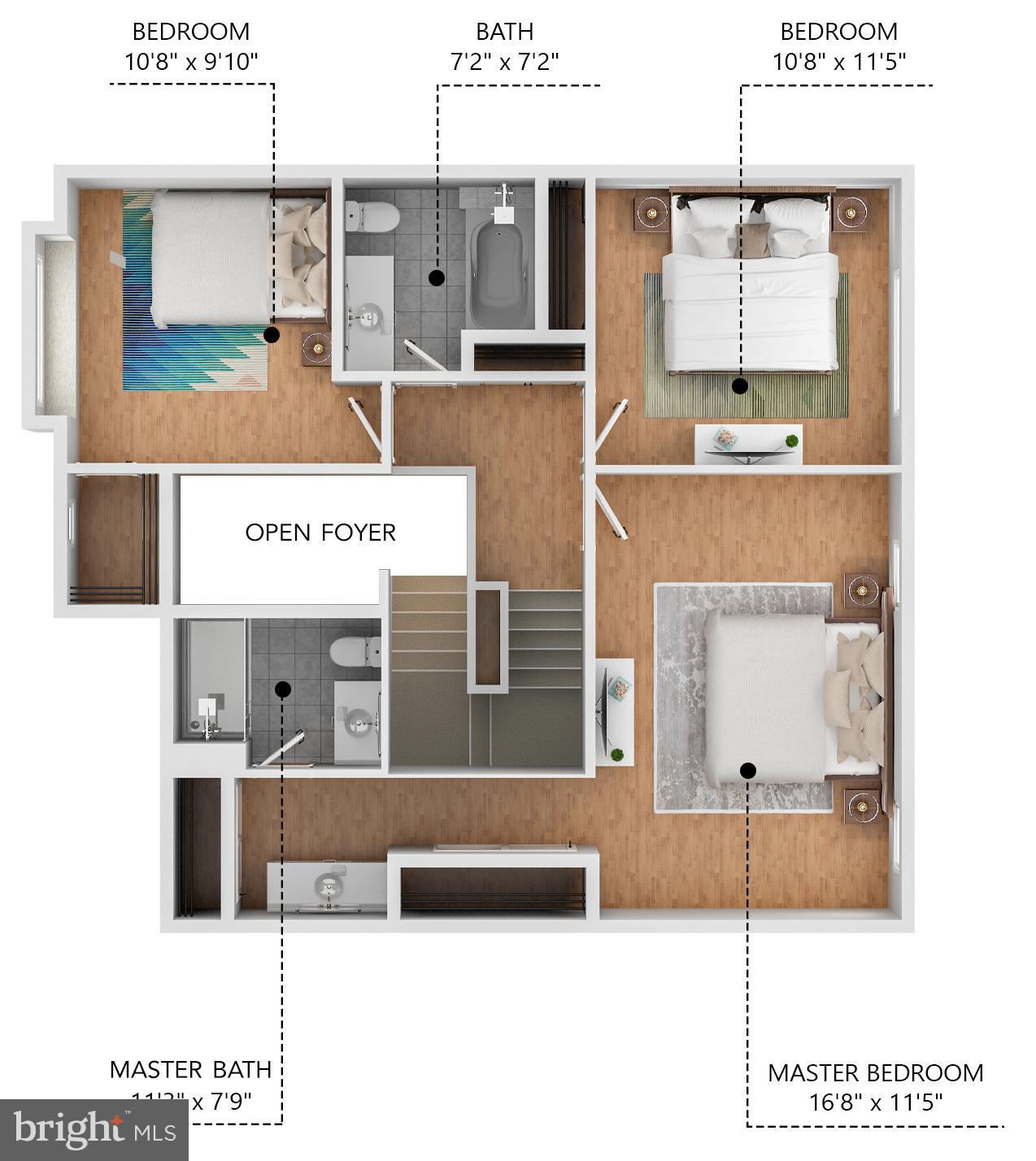 16 Hugo Court Silver Spring, MD 20906 - Photo 49 of 50 Bedroom level floorplan