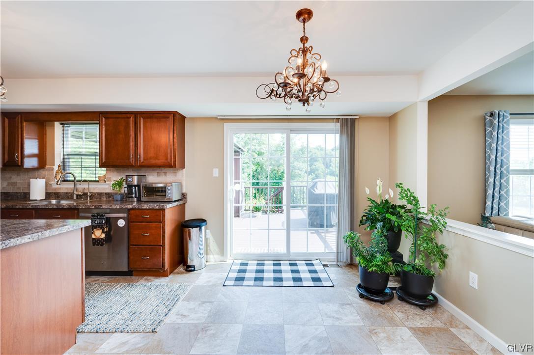 238 Longview Drive Reading, PA 19608 - Photo 18 of 43 a view of a kitchen with stainless steel appliances granite countertop a sink stove and cabinets