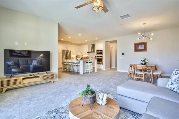 a room with furniture