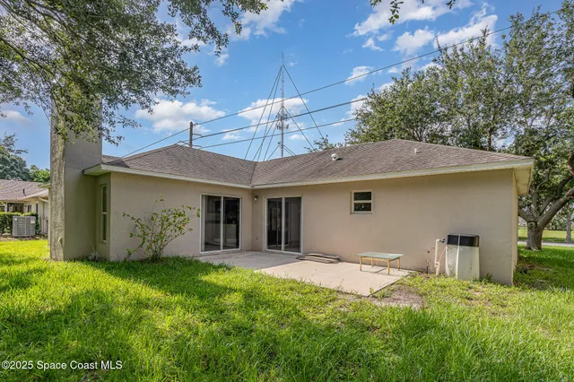 a house view with a garden space