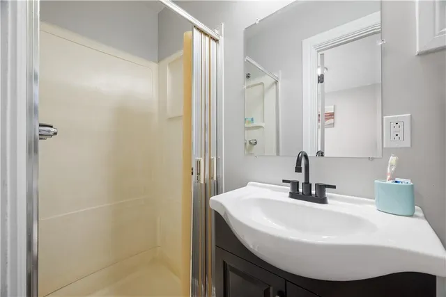 a view of a hallway with entryway