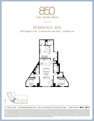 $1,615,000 | 850 North Lake Shore Drive, Unit 405, Chicago, IL 60611