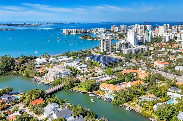 a view of a city with ocean view