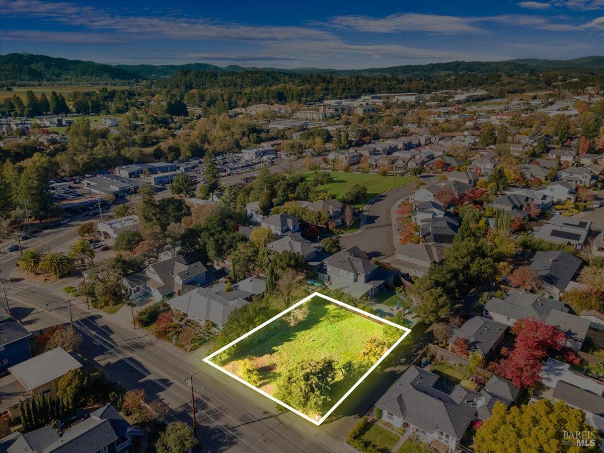 119 Powell Avenue Healdsburg, CA 95448 - Photo 11 of 19 an aerial view of a house with a yard