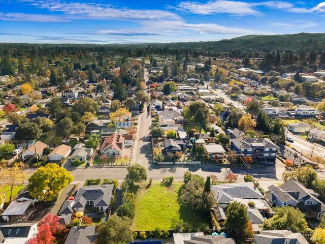 an aerial view of residential building with outdoor space