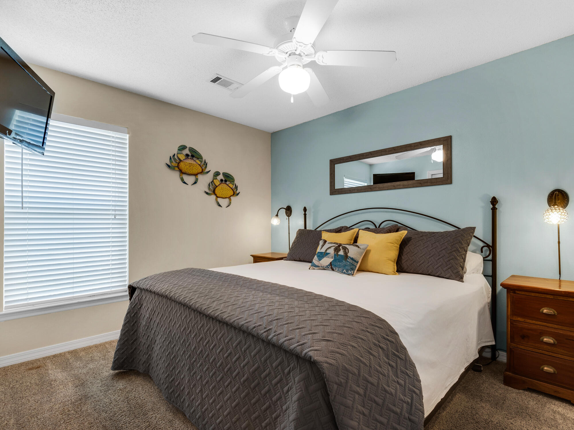 82 Sugar Sand Lane, Unit C2 Santa Rosa Beach, FL 32459 - Photo 13 of 34 a bedroom with a bed and a painting on the wall