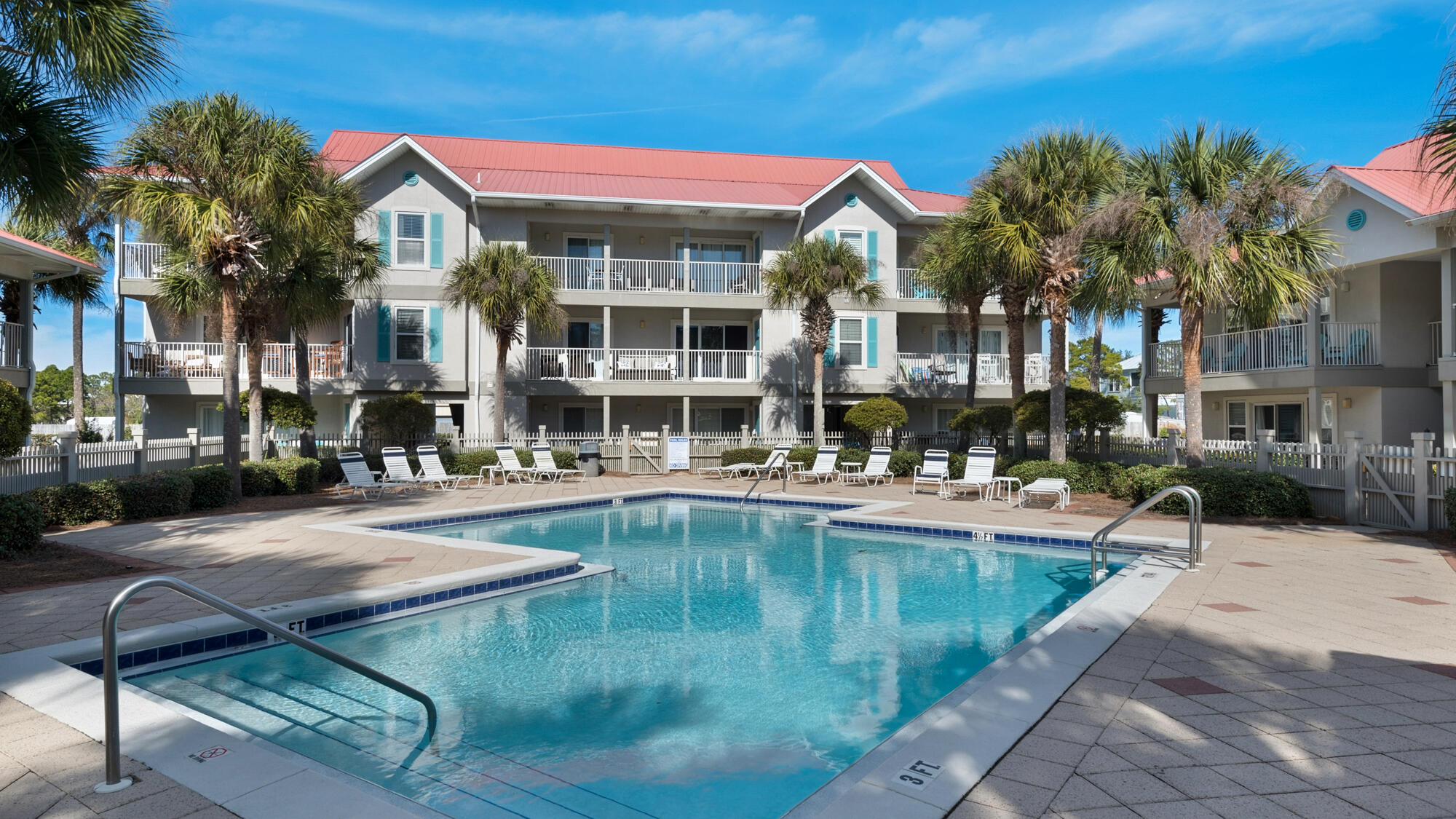 82 Sugar Sand Lane, Unit C2 Santa Rosa Beach, FL 32459 - Photo 27 of 34 a swimming pool view with a seating space and a garden view