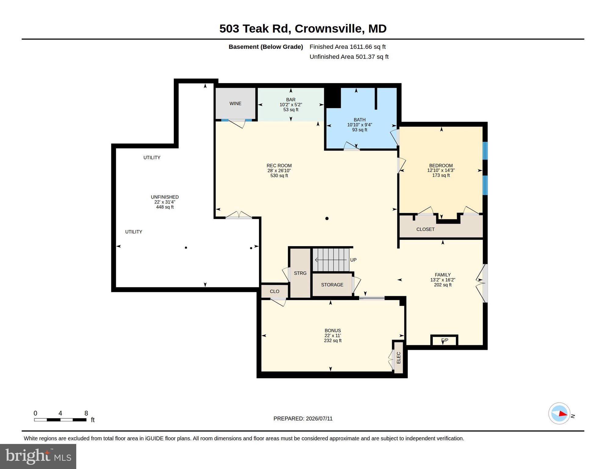 503 Teak Road Crownsville, MD 21032 - Photo 89 of 89 Floorplan Basement
