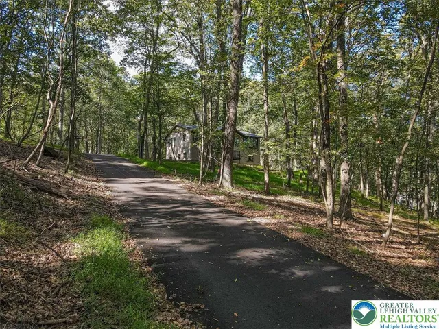a view of outdoor space and a mirror