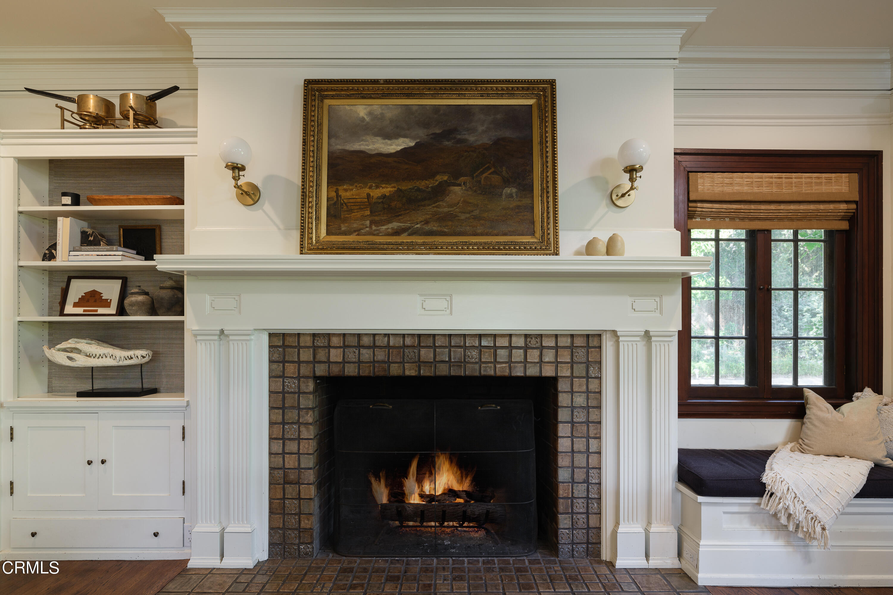 2709 Visscher Place Altadena, CA 91001 - Photo 15 of 75 a living room with a fireplace and wooden floor