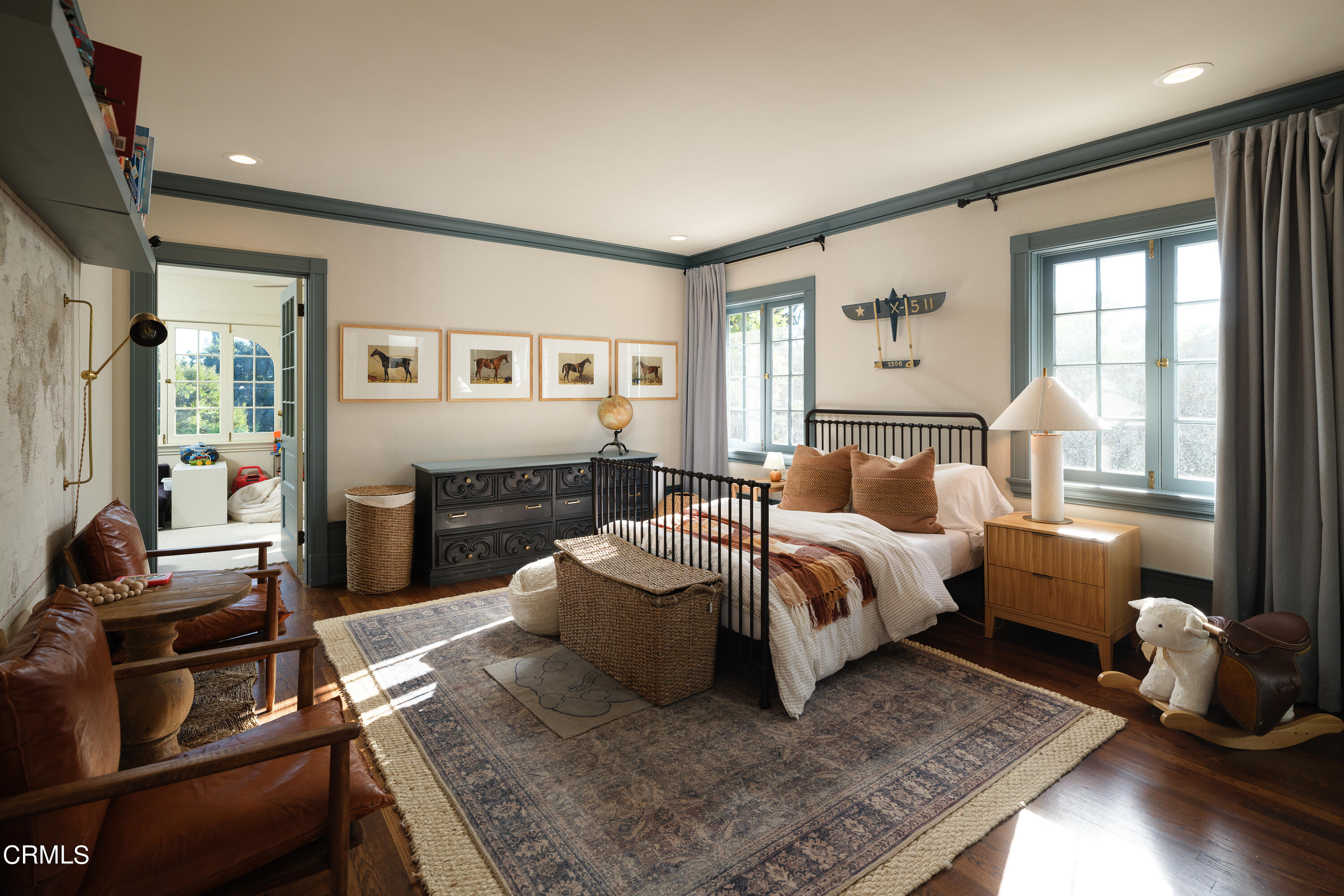 2709 Visscher Place Altadena, CA 91001 - Photo 50 of 75 a spacious bedroom with a bed and wooden floor