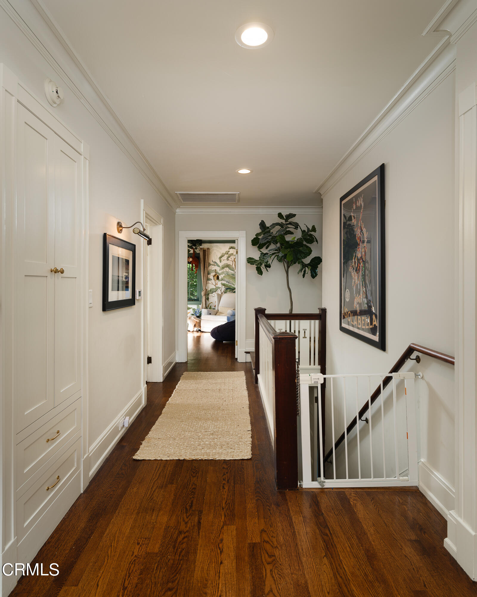 2709 Visscher Place Altadena, CA 91001 - Photo 55 of 75 a view of a hallway with wooden floor and staircase
