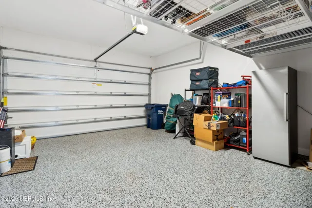 a view of a garden with a tree