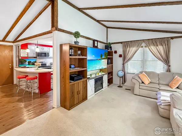 a storage room with cabinets