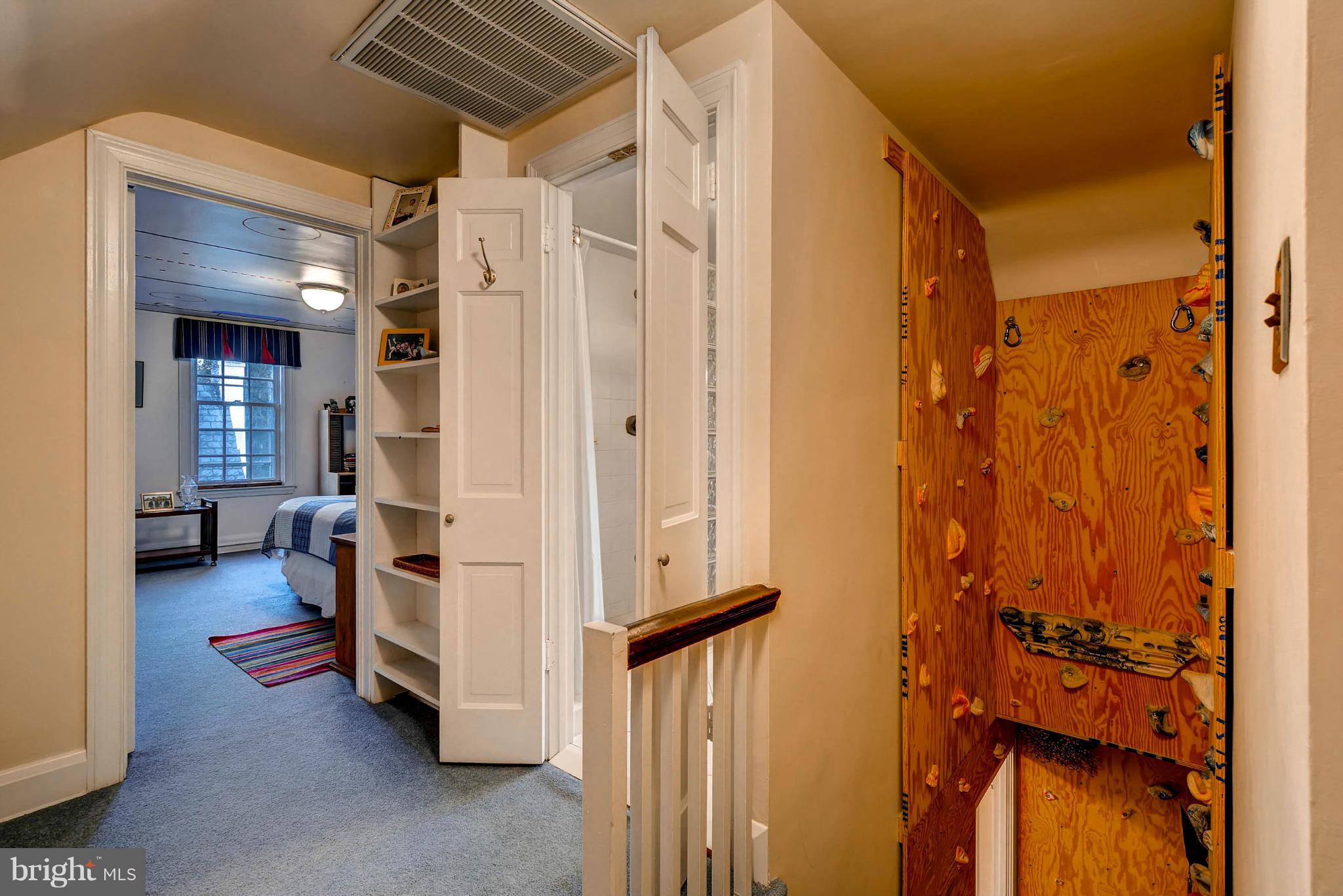 202 Upnor Road Baltimore, MD 21212 - Photo 25 of 30 Custom rockclimbing wall to the second upper level