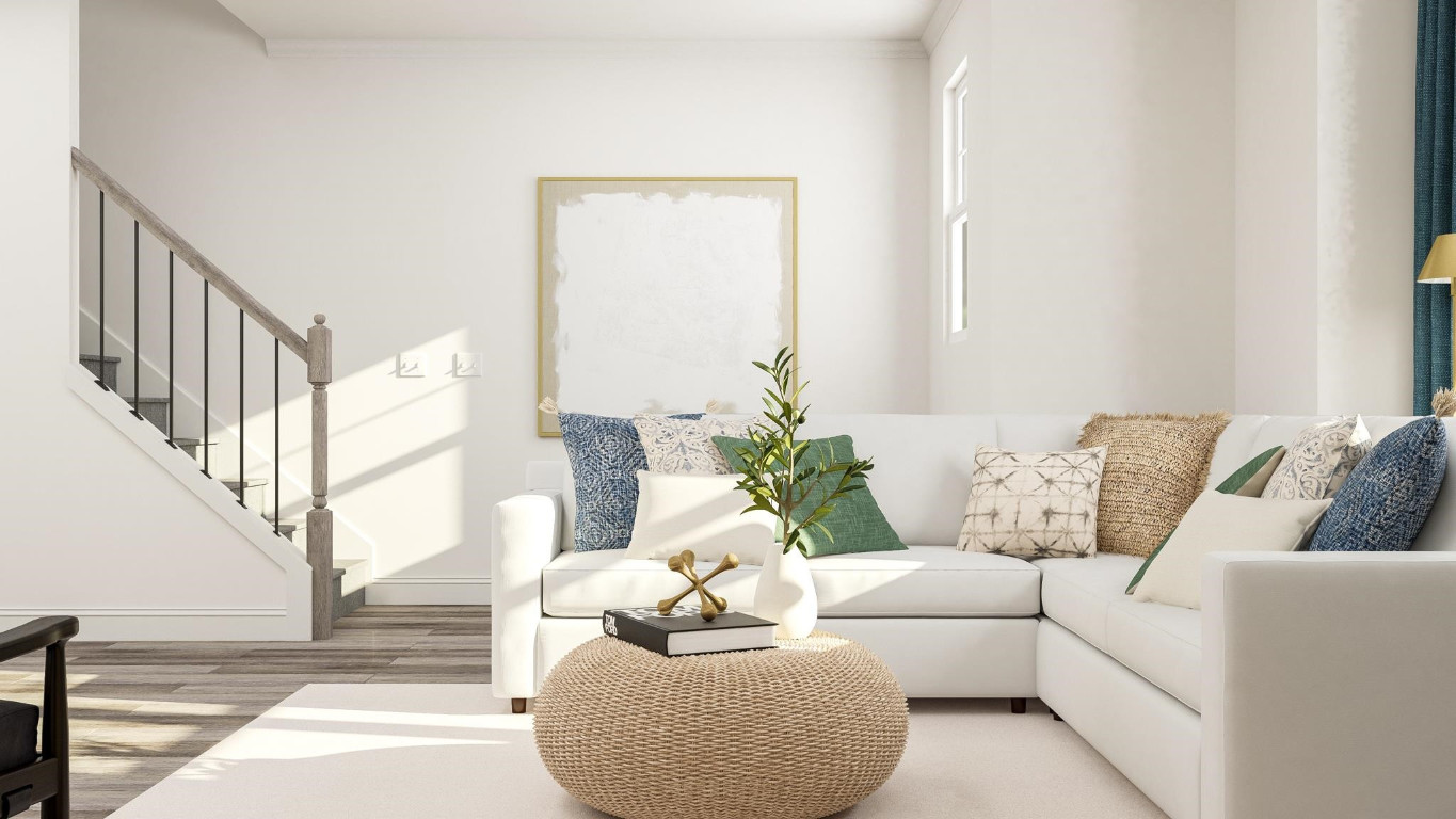 6209 Truxton Lane, Unit 1321 Raleigh, NC 27616 - Photo 11 of 23 a living room with furniture and white walls