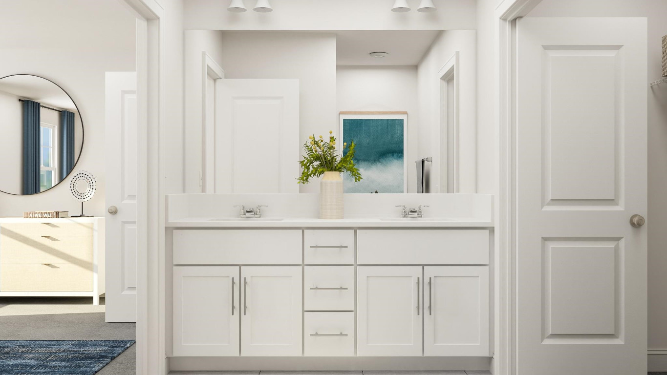 6209 Truxton Lane, Unit 1321 Raleigh, NC 27616 - Photo 16 of 23 a bathroom with a sink and a mirror