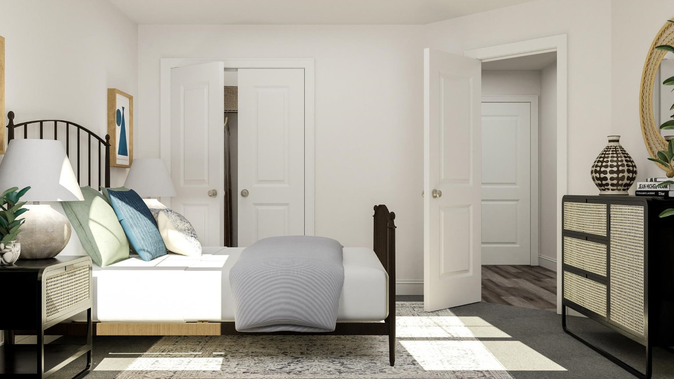 6209 Truxton Lane, Unit 1321 Raleigh, NC 27616 - Photo 8 of 23 a bedroom with furniture and a window