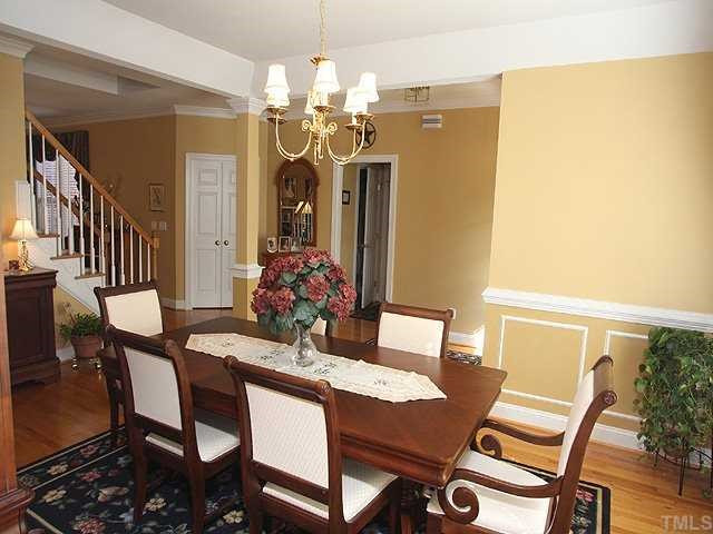 9001 Carrington Ridge Drive Raleigh, NC 27615 - Photo 17 of 17 The floor plan is open to allow for good traffic flow and even possible table expansion on those special family holidays. Dining Room