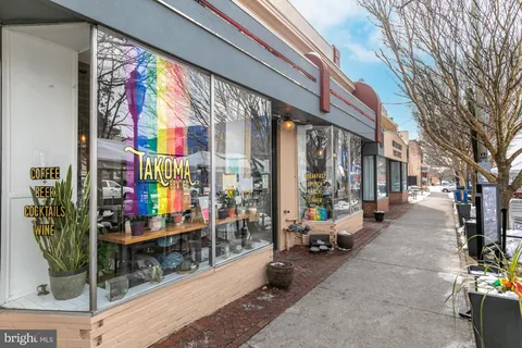 a view of water fountain in front of building