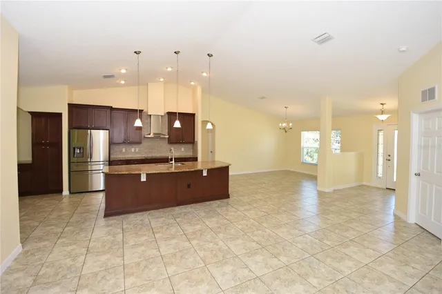a view of a livingroom with a staircase