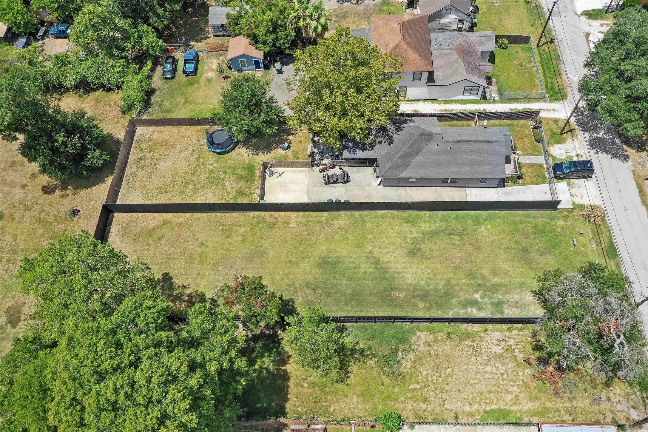 213 Sylvester Road Houston, TX 77009 - Photo 22 of 26 an aerial view of a house with pool yard and outdoor seating