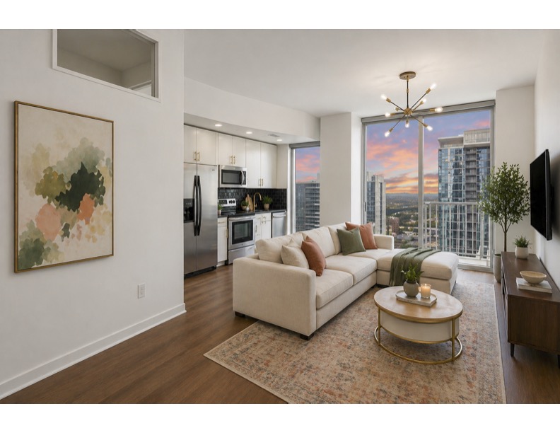 360 Nueces Street, Unit 2704 Austin, TX 78701 - Photo 30 of 31 Spacious upgraded open floor plan with gorgeous views the second you walk in the door.