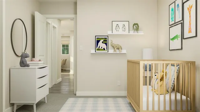 a view of entryway with wooden floor