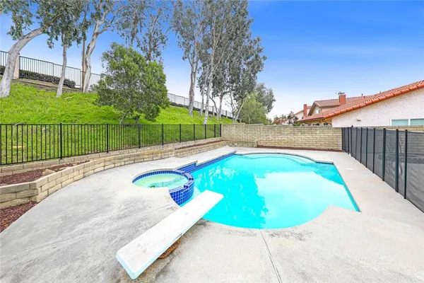 a view of a swimming pool with a backyard