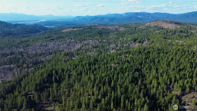 a view of a lush green hillside and a building
