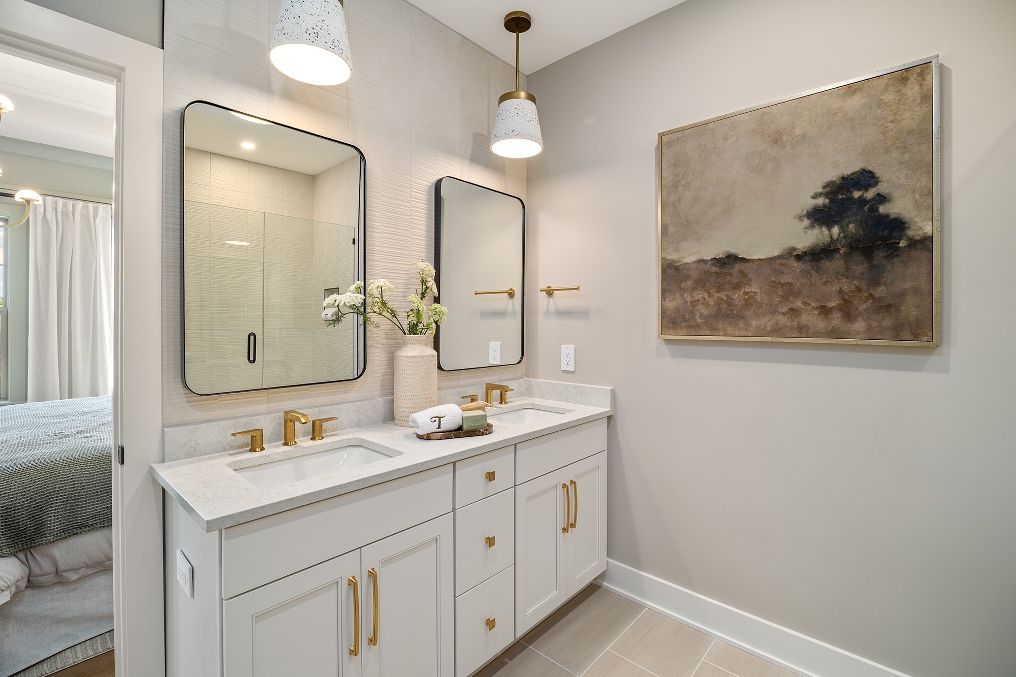 2615 Wilkinson Pike, Unit 1306 Murfreesboro, TN 37129 - Photo 30 of 45 a bathroom with a double vanity sink mirror and