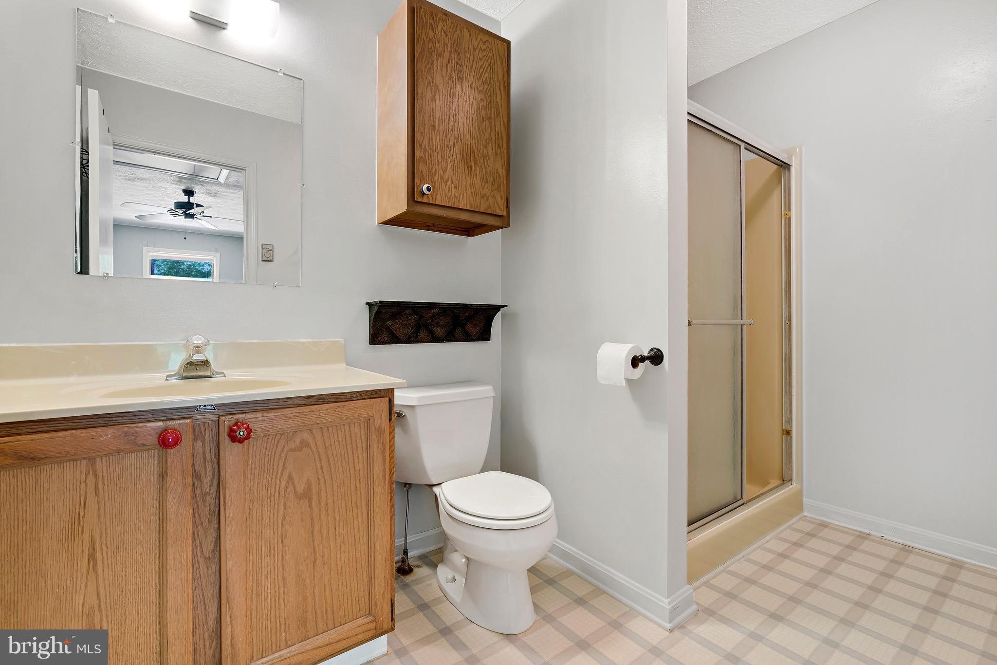 11320 Drogheda Mountain Road Rixeyville, VA 22737 - Photo 14 of 29 a bathroom with a toilet sink and mirror