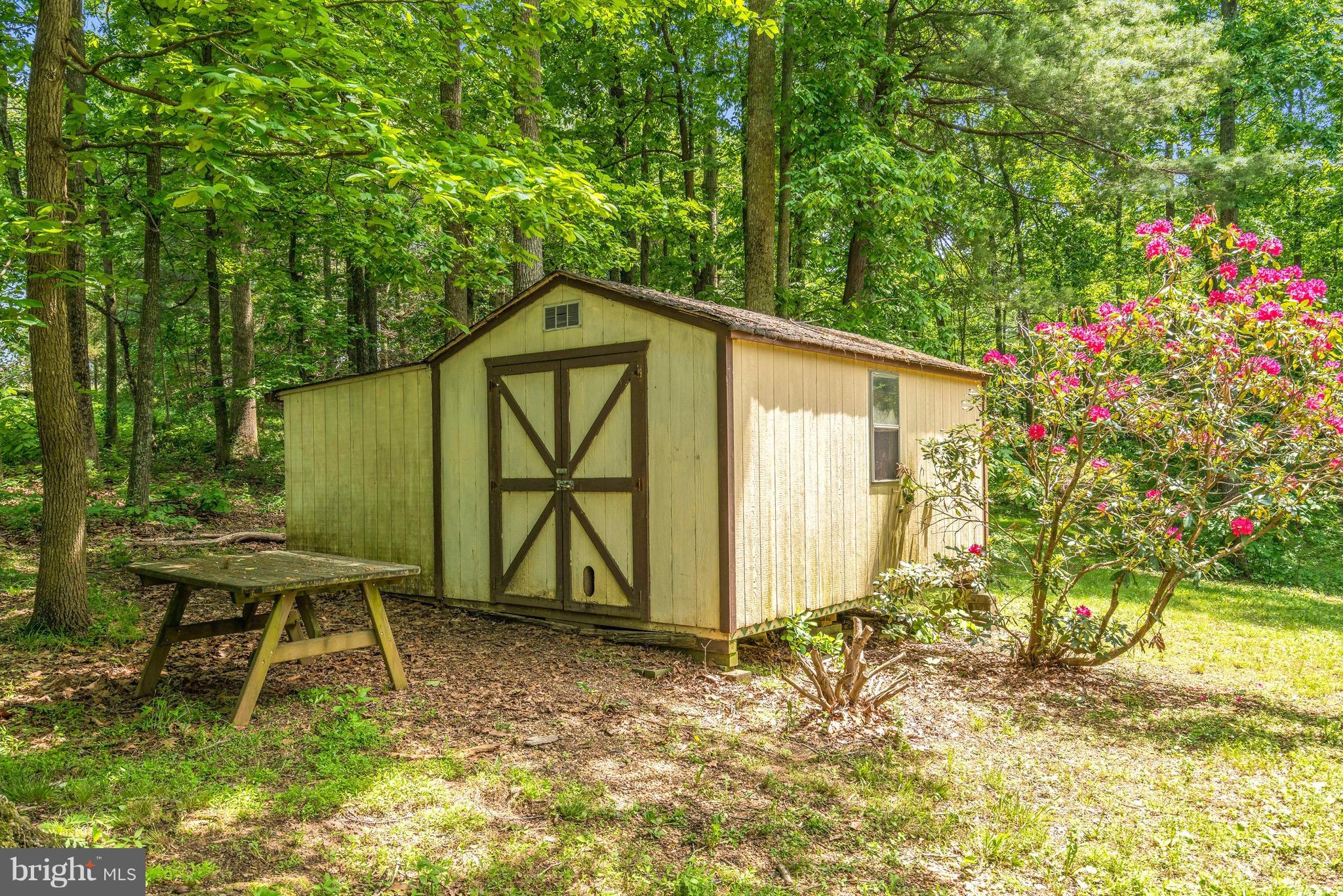 11320 Drogheda Mountain Road Rixeyville, VA 22737 - Photo 28 of 29 a backyard of a house with table and chairs