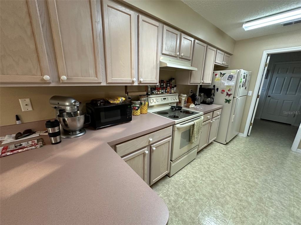 32905 Timberwood Drive Leesburg, FL 34748 - Photo 6 of 27 a kitchen with stainless steel appliances granite countertop a stove a sink and a refrigerator