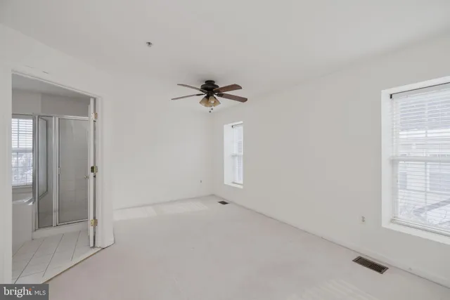 an empty room with a window