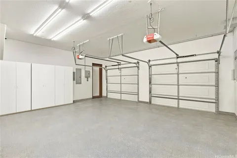 a view of a garage