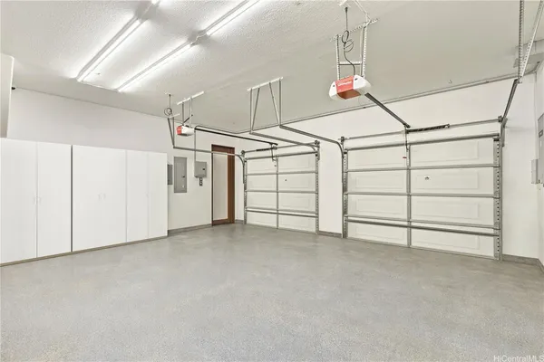 a view of a garage