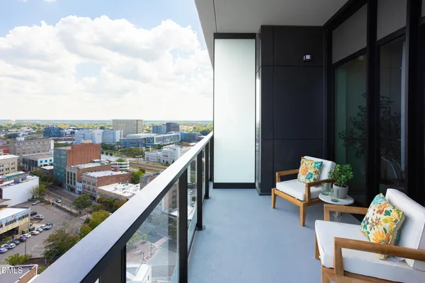 a view of a city with tall buildings