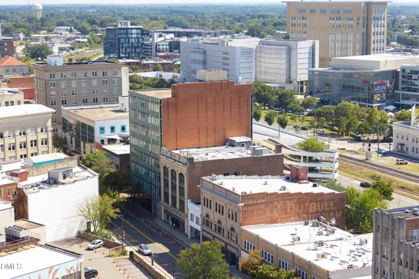 a view of a city and an ocean view