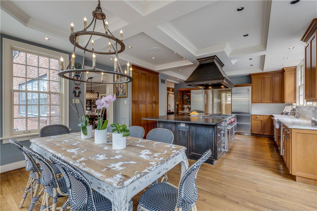 95 Woodland Road Pittsburgh, PA 15232 - Photo 12 of 25 The awesome kitchen area leads out to the breathtaking one acre fully landscaped grounds of this city estate!